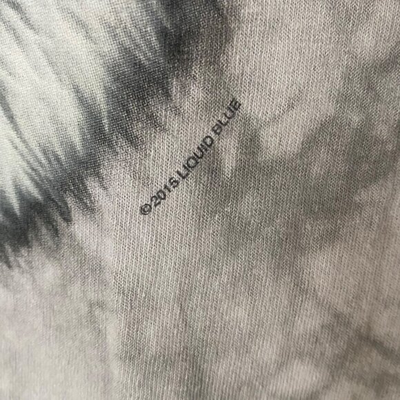 Liquid Blue Gray Tie-dye Wolf T-Shirt Men's Size Large Short-Sleeve Graphic Tee - Picture 8 of 11